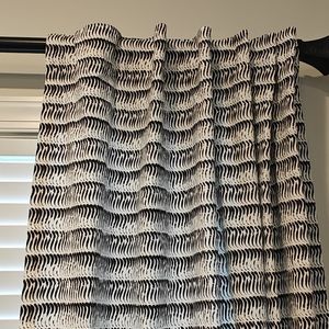 West Elm Cotton Canvas Wave Stripe Curtains, 96x48